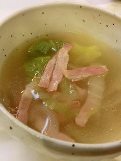 白菜とベーコンのショウガスープ-レシピのメイン写真