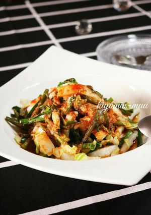 白菜とにんにくの芽のホットサラダ♡-レシピのメイン写真