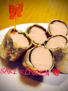 魚肉ソーセージで大葉包み焼き♡-レシピのメイン写真