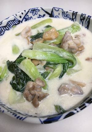 鶏肉とチンゲンサイのクリーム煮 ♪-レシピのメイン写真