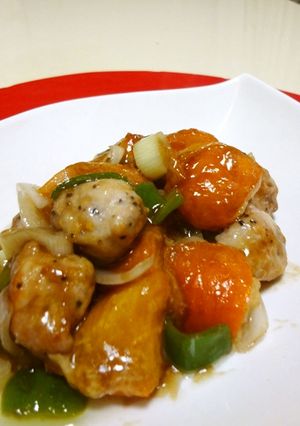 柿の酢豚♪-レシピのメイン写真