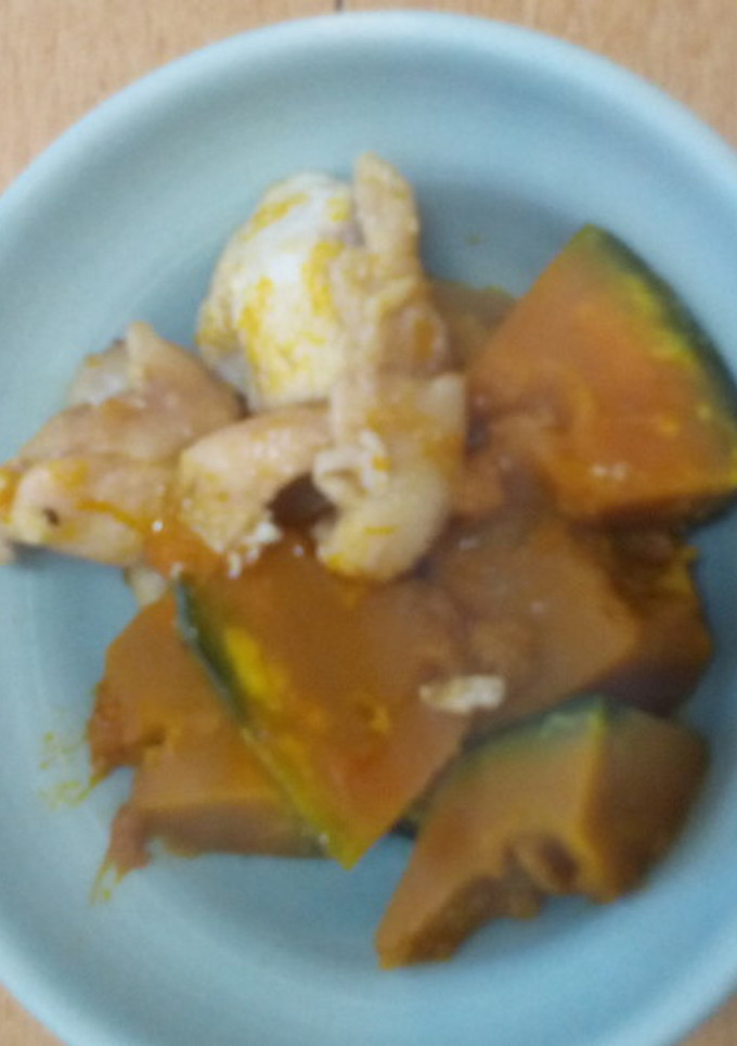 かぼちゃと鶏肉の煮物-レシピのメイン写真