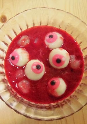 【ハロウィン】目玉のブラッディソース添え-レシピのメイン写真