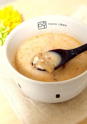 簡単3分！くずし豆腐のミルク担々スープ-レシピのメイン写真