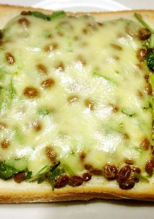パクチー余った？パクチーズ☆納豆トースト-レシピのメイン写真