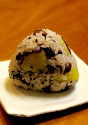 さつまいも赤飯おにぎり-レシピのメイン写真