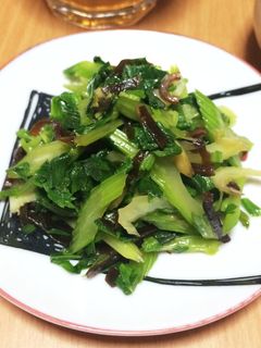 レンジで簡単!セロリの塩昆布和え-レシピのメイン写真