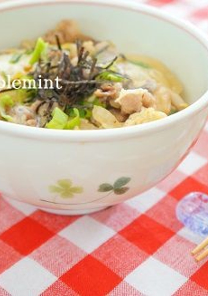 牛肉ときのこの卵とじ丼-レシピのメイン写真