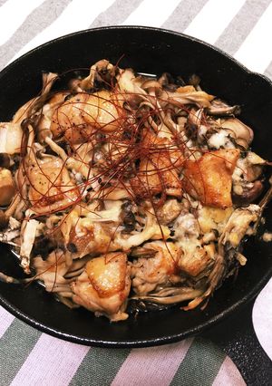 ダシダで鶏肉ときのこのぎゅうぎゅう焼き-レシピのメイン写真