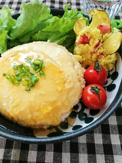 レンジで簡単☆和風あんかけオムライス。-レシピのメイン写真