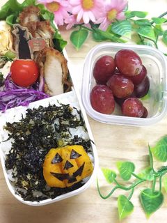 カボチャの煮物でジャックオランタン-レシピのメイン写真