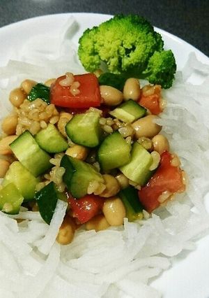 家にあるもので！お手軽玄米サラダ-レシピのメイン写真