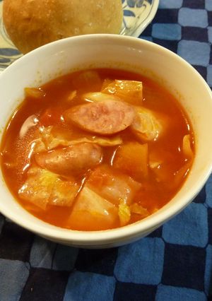 キャベツとウインナーのトマトスープ-レシピのメイン写真