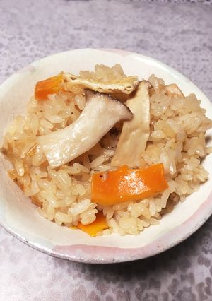エリンギの炊きおこわ〜松茸風お吸い物で!-レシピのメイン写真