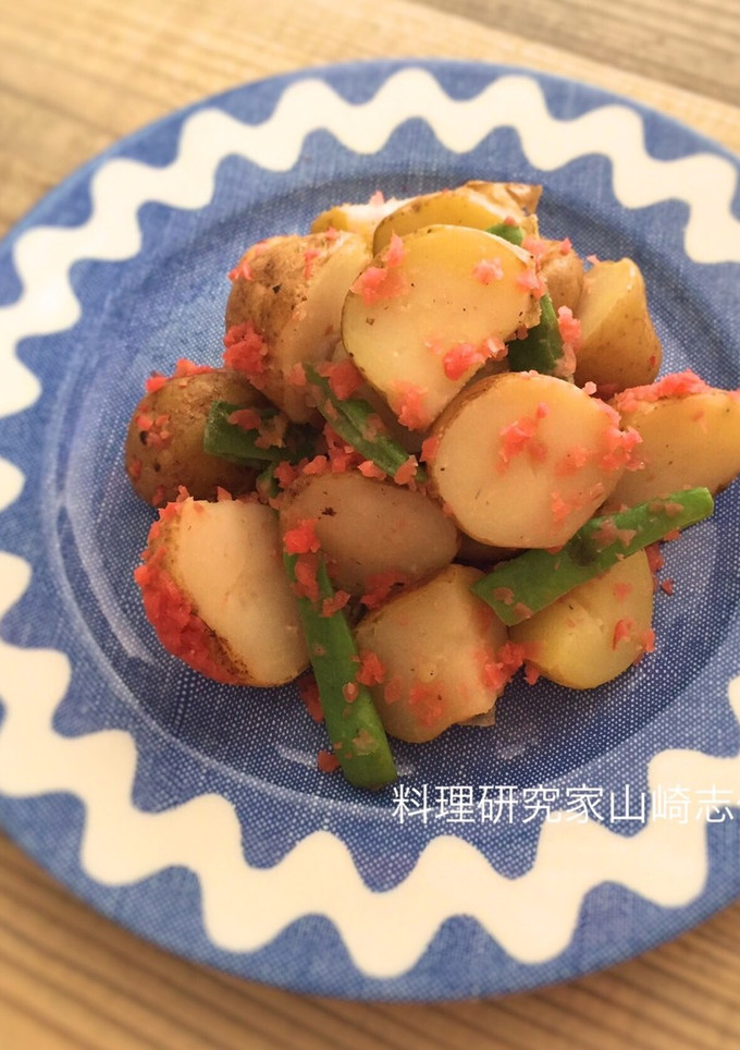 ころいもと縞ささげの飛騨炒め物-レシピのメイン写真