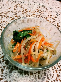 レンジで簡単ダシダの色彩りナムル-レシピのメイン写真