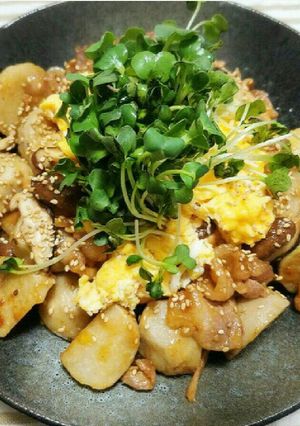 里芋と豚肉のコチュジャン炒め-レシピのメイン写真