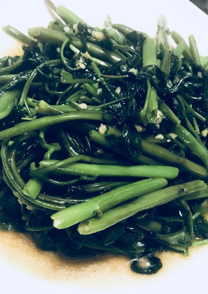 お義母さんから教わった空芯菜の炒め物-レシピのメイン写真