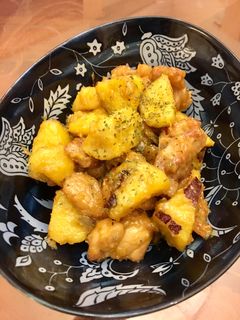 簡単♫サツマイモと鶏の蜜マヨ炒め♫-レシピのメイン写真