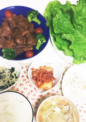 サンチュで簡単手抜きに見えない⁈焼肉巻き-レシピのメイン写真