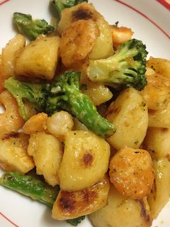 じゃがいもとエビのマヨだれ炒め-レシピのメイン写真