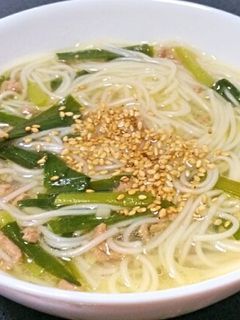「生姜で温まる」そうめんスープ-レシピのメイン写真