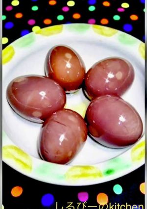 カレー研究会の赤ワイン半熟煮卵味玉だよ！-レシピのメイン写真