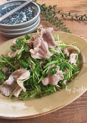 簡単！お財布に優しい♡豚肉と豆苗のサラダ-レシピのメイン写真