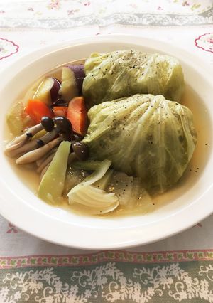 お野菜スープのロールキャベツ-レシピのメイン写真