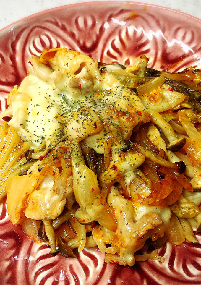 鶏肉ときのこのキムチーズ炒め-レシピのメイン写真