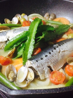 鰯の蒸し焼き*アクアパッツァ風*-レシピのメイン写真