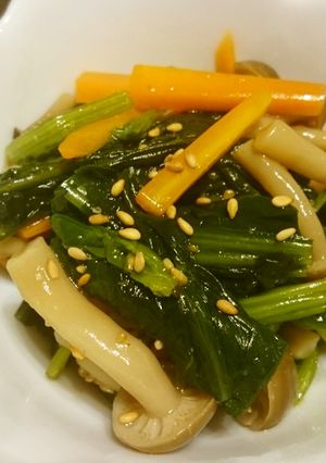 ほうれん草としめじのナムル風-レシピのメイン写真