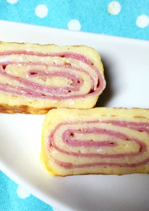 ビアハム使用で簡単♡美味しいハム入卵焼き-レシピのメイン写真