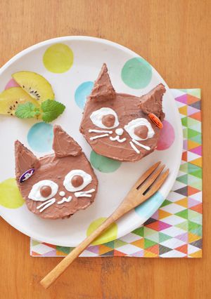 ハロウィン☆簡単黒猫ちゃんのプチケーキ-レシピのメイン写真