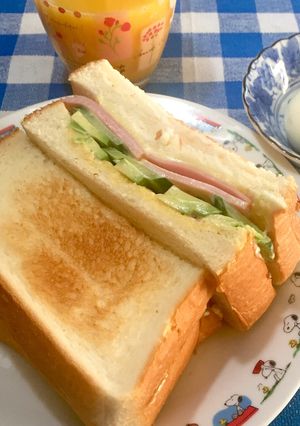 マスタードマヨのホットハムサンド-レシピのメイン写真
