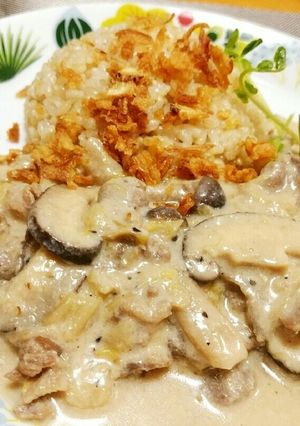 あごだしで♡和風ビーフストロガノフ。-レシピのメイン写真