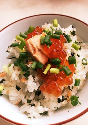 炊飯器で簡単♪鮭とわかめのおこわ。。-レシピのメイン写真