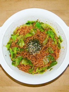 カップより早い! レンジで袋麺やきそば-レシピのメイン写真
