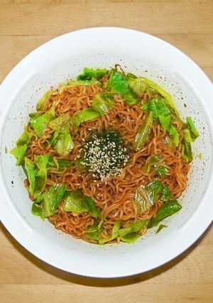 カップより早い！ レンジで袋麺やきそば-レシピのメイン写真