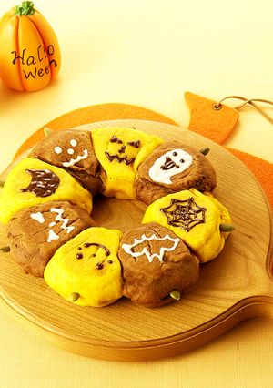 ハロウィン☆フライパンで簡単ちぎりパン-レシピのメイン写真