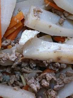豚ひき肉とれんこんの味ポン炒め-レシピのメイン写真