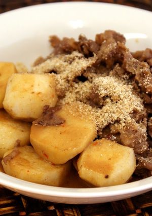 里芋と牛肉の炒め煮　-レシピのメイン写真
