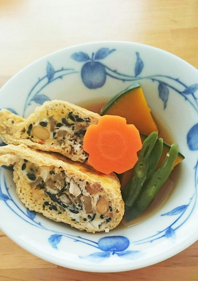 アレンジ♡ひじきと卵の宝煮（袋煮）-レシピのメイン写真