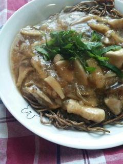 揚げずにパリパリ!和風あんかけ蕎麦-レシピのメイン写真