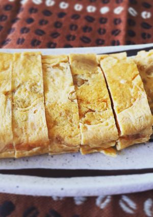 わが家の定番♡手作りなめたけ入り卵焼き-レシピのメイン写真