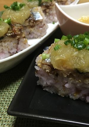 焼きサンマの箱めし♡おろしあん添え-レシピのメイン写真