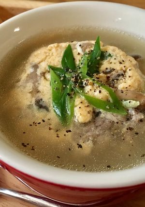 牛肉としめじの茶巾卵スープ♡-レシピのメイン写真