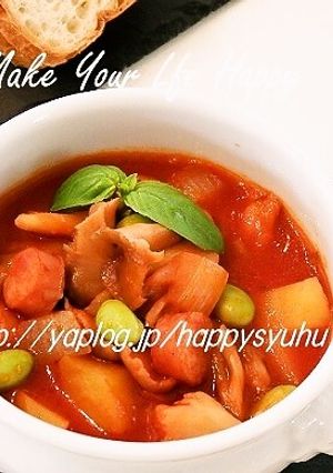 トマトジュースde☆ミネストローネ-レシピのメイン写真