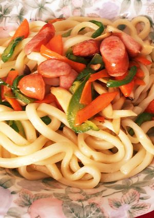 味付けダシダのみの焼きうどん！-レシピのメイン写真