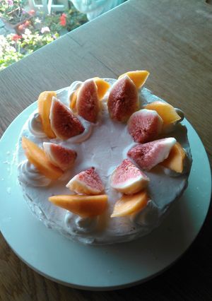 柿といちじくのショートケーキ-レシピのメイン写真